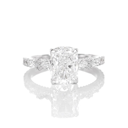 Munia Elongated Cushion 2-carat White Gold