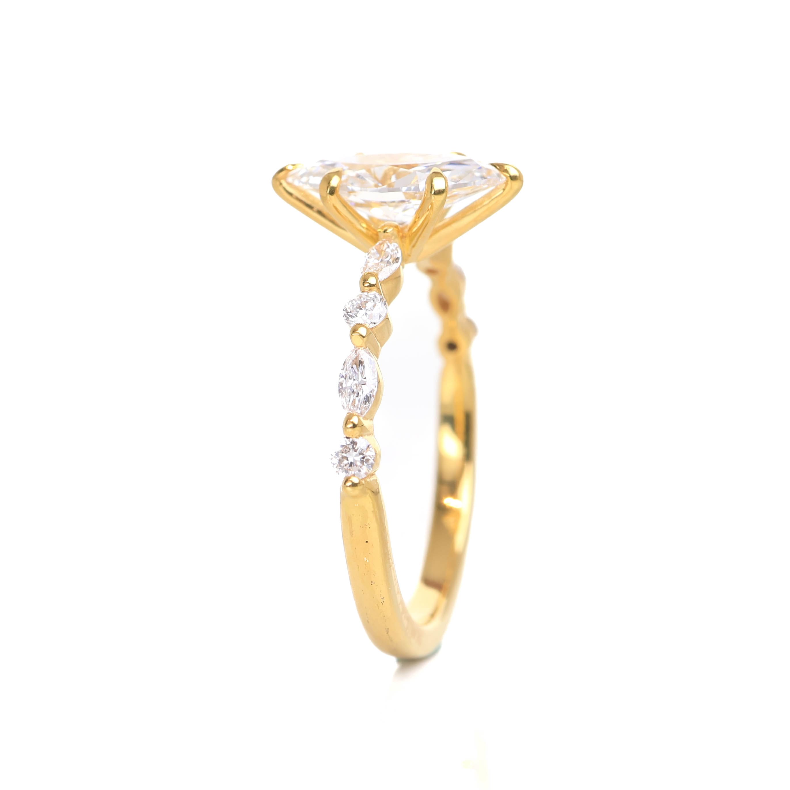 Oriole Marquise 1-carat Yellow Gold