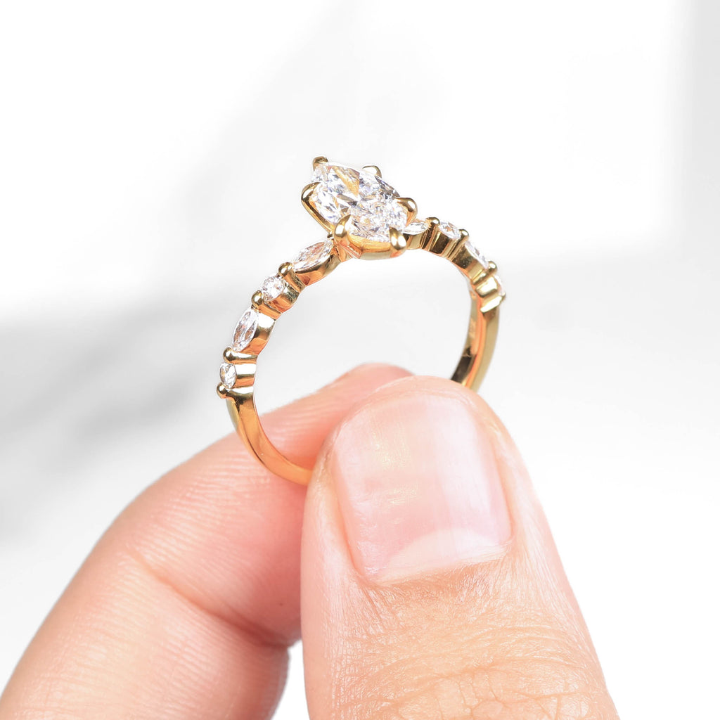 Oriole Marquise 1-carat Yellow Gold
