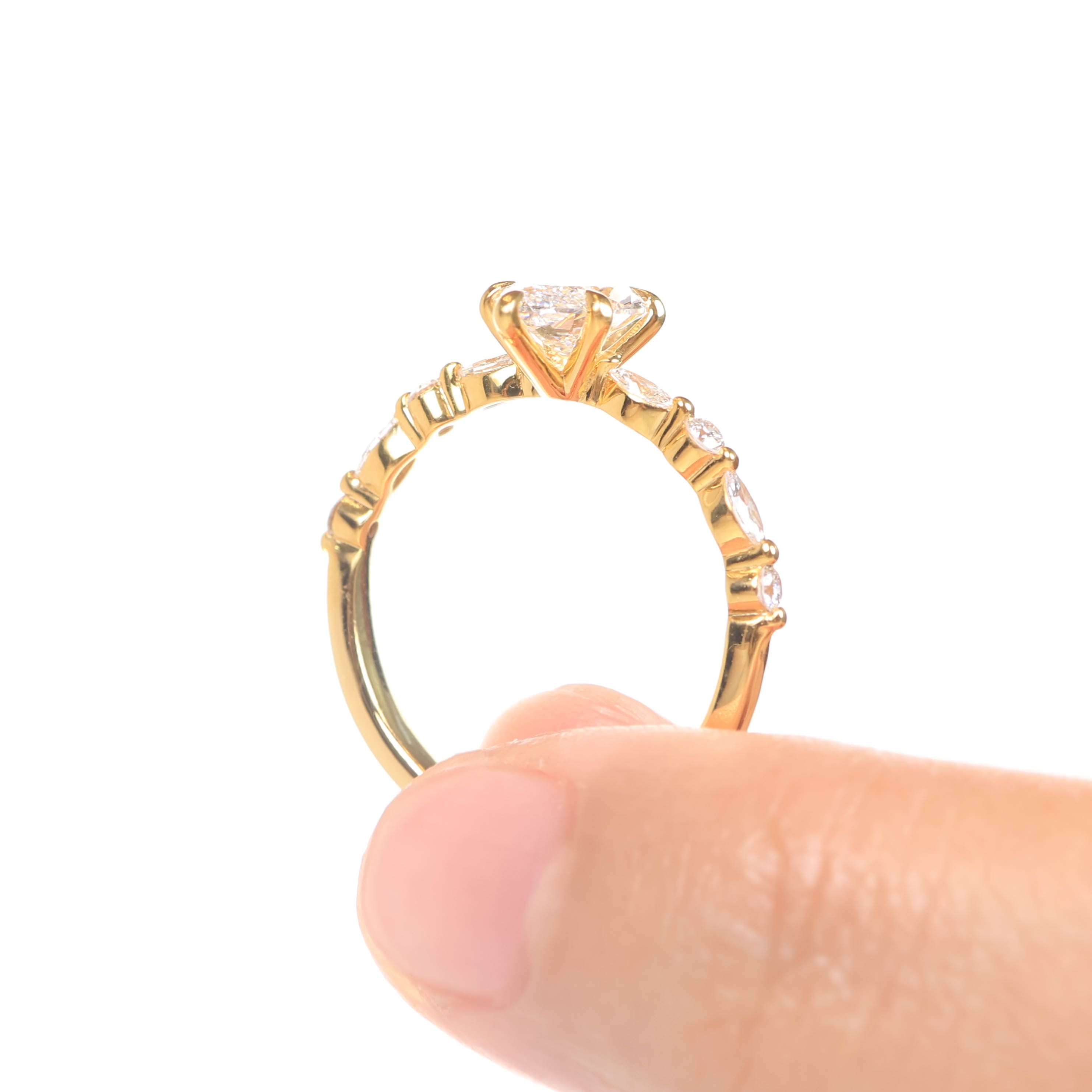 Oriole Marquise 1-carat Yellow Gold