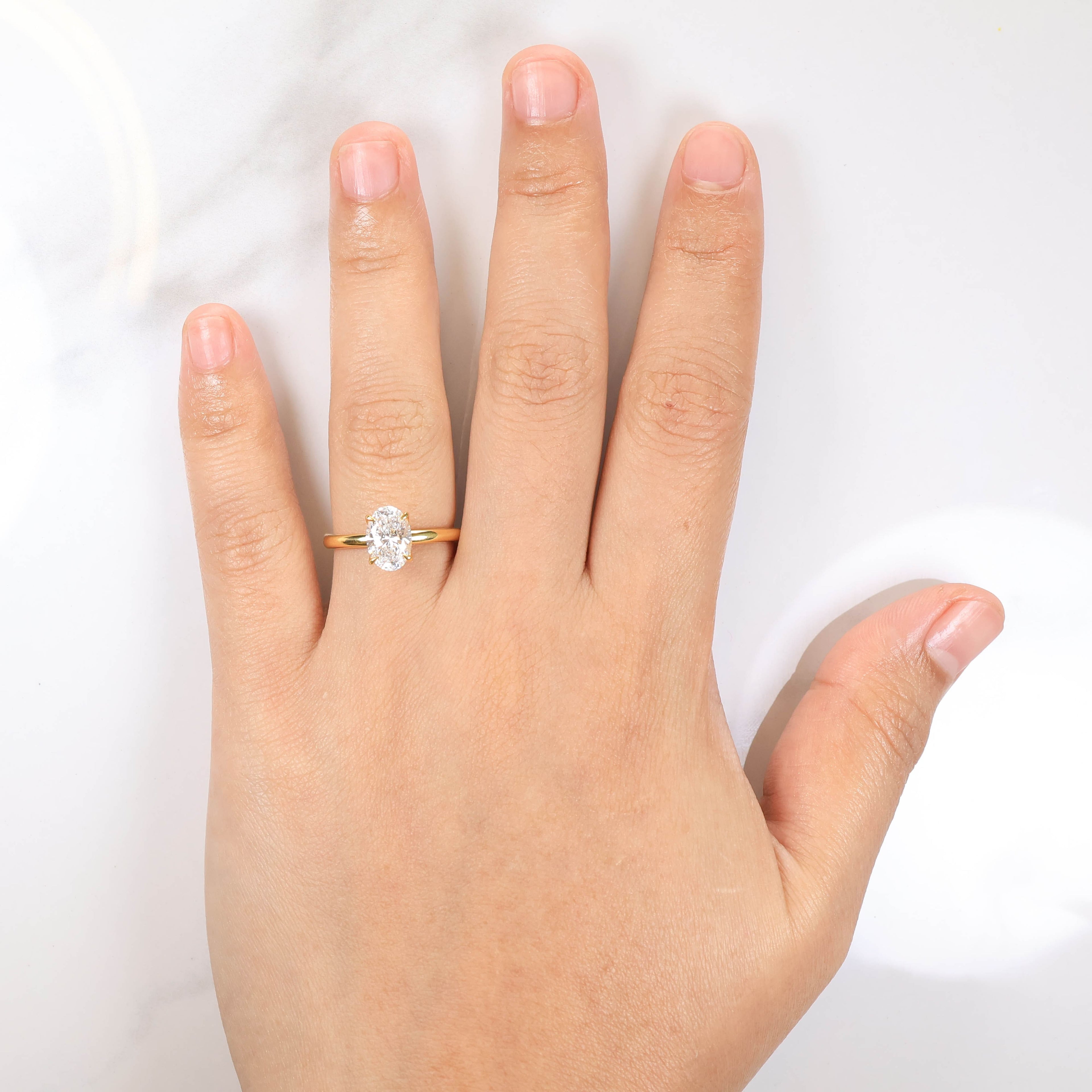 Hedwig Oval 1.50-carat Yellow Gold