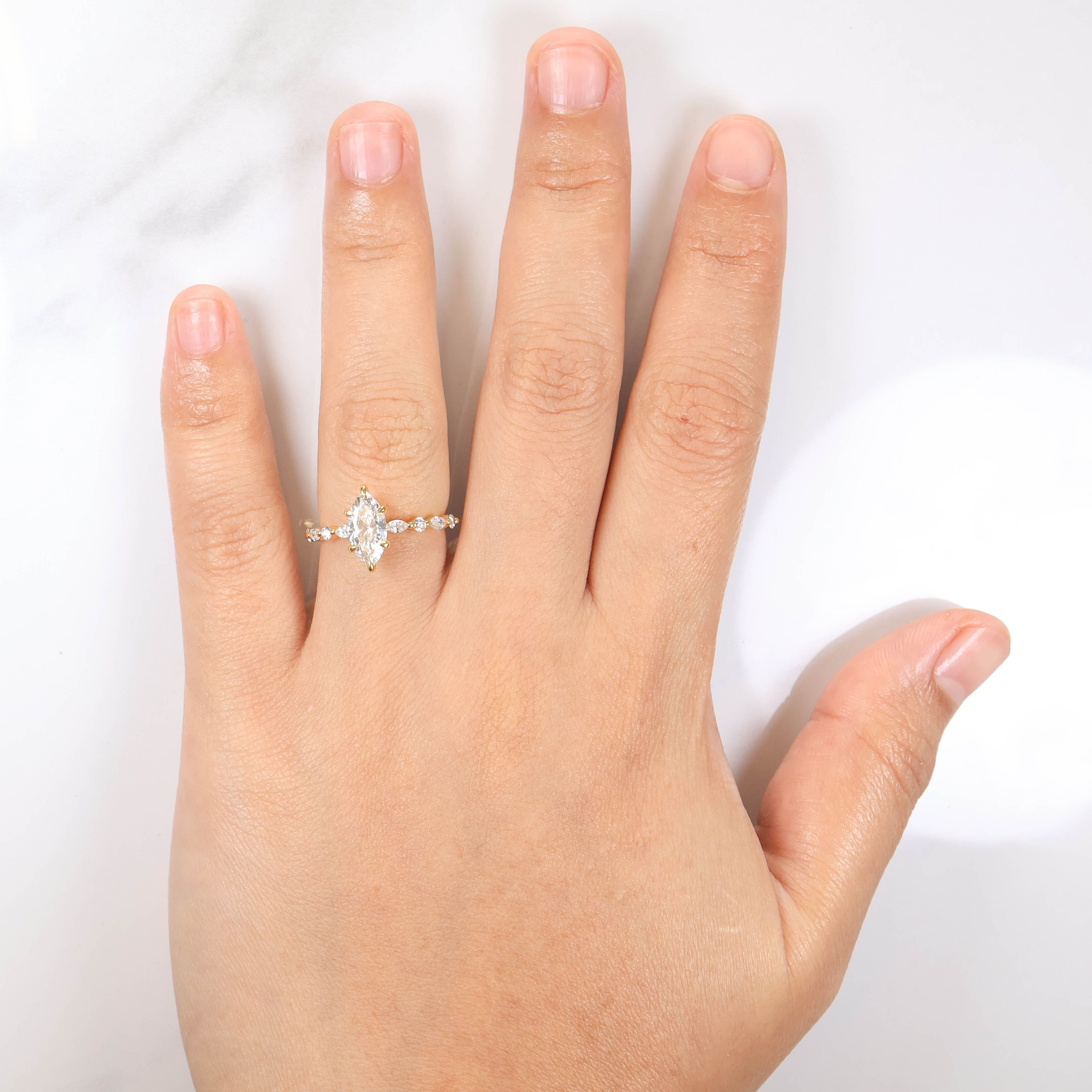 Oriole Marquise 1-carat Yellow Gold