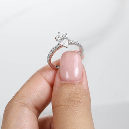 Blythe Pear 1-carat White Gold