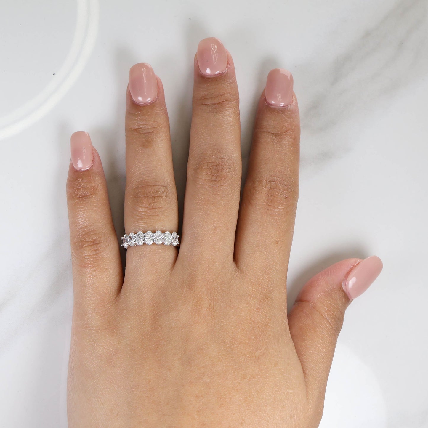 Oval 0.20ct Half-Eternity