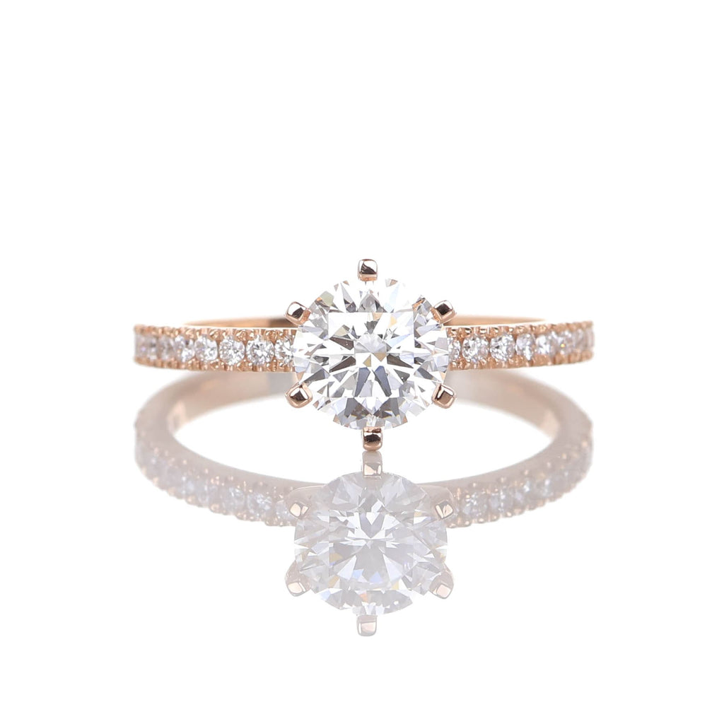 Delicate Blythe 1-carat Rose Gold