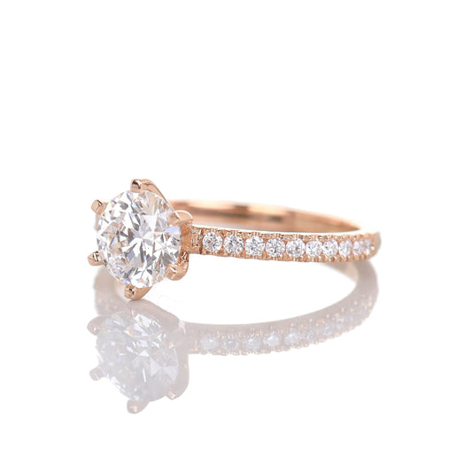 Delicate Blythe 1-carat Rose Gold