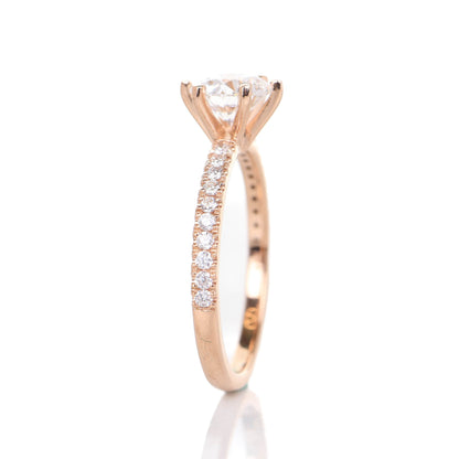 Delicate Blythe 1-carat Rose Gold