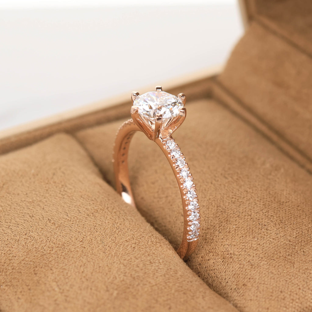 Delicate Blythe 1-carat Rose Gold