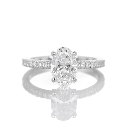 Delicate Blythe Oval 1-carat White Gold