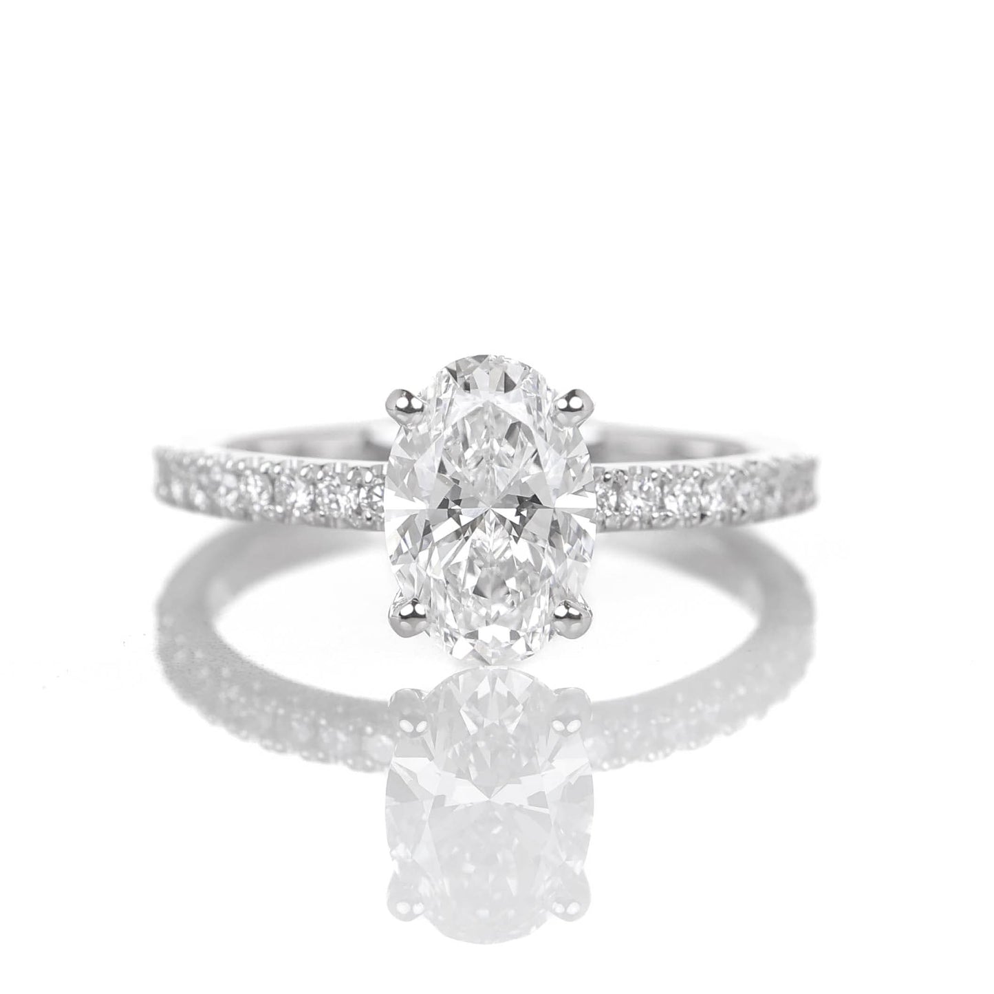 Delicate Blythe Oval 1-carat White Gold