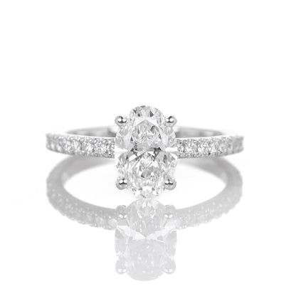 Delicate Blythe Oval 1-carat White Gold