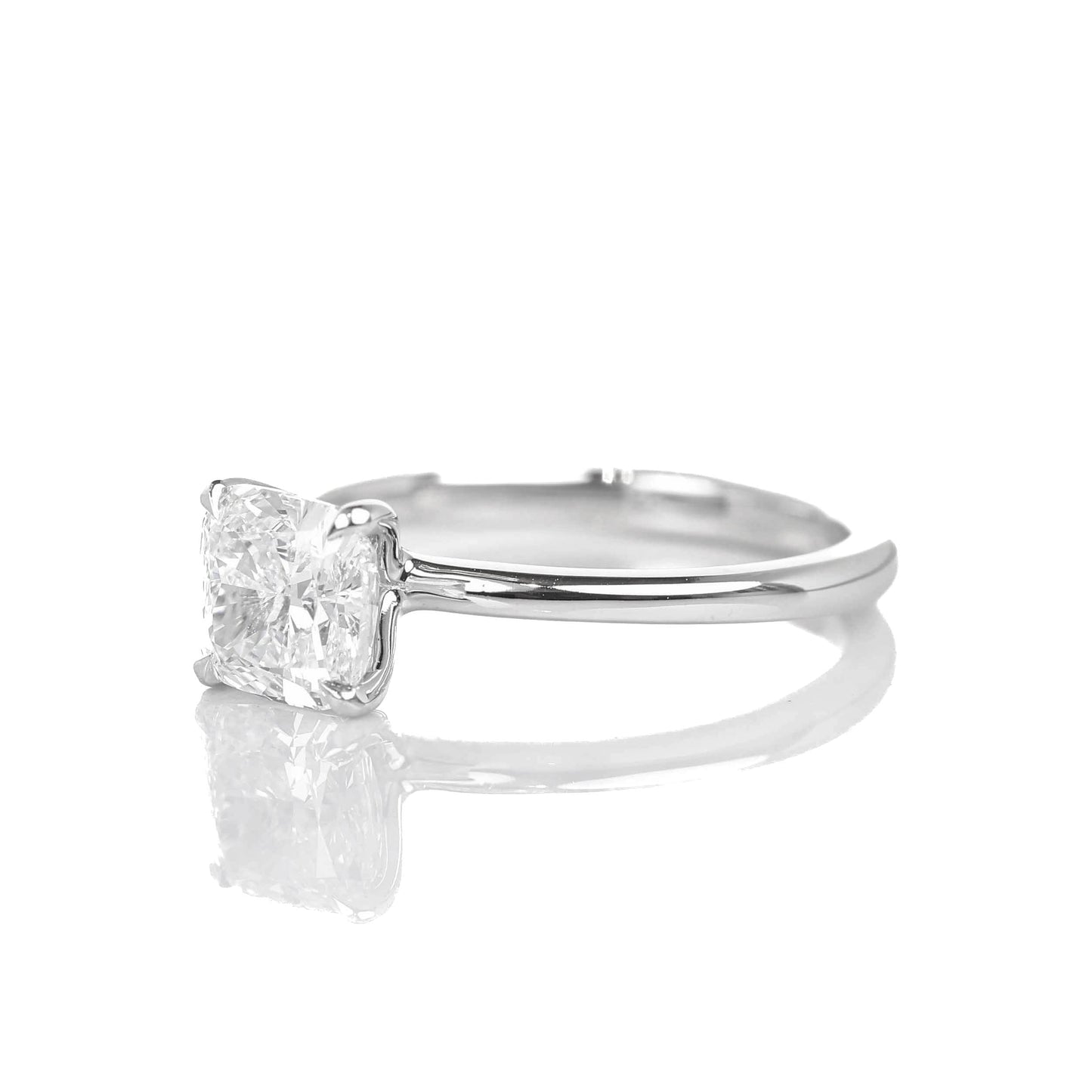 Delicate Iago Square Cushion 1-carat White Gold