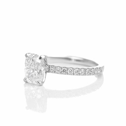 Delicate Blythe Elongated Cushion 1-carat White Gold