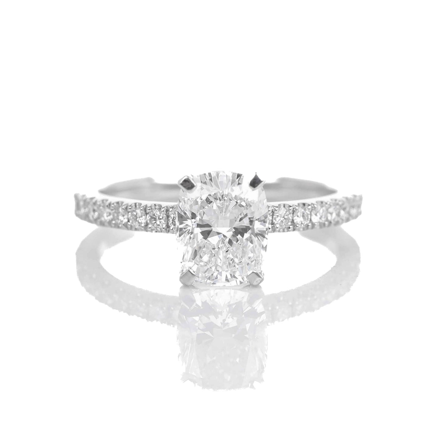 Delicate Blythe Elongated Cushion 1-carat White Gold