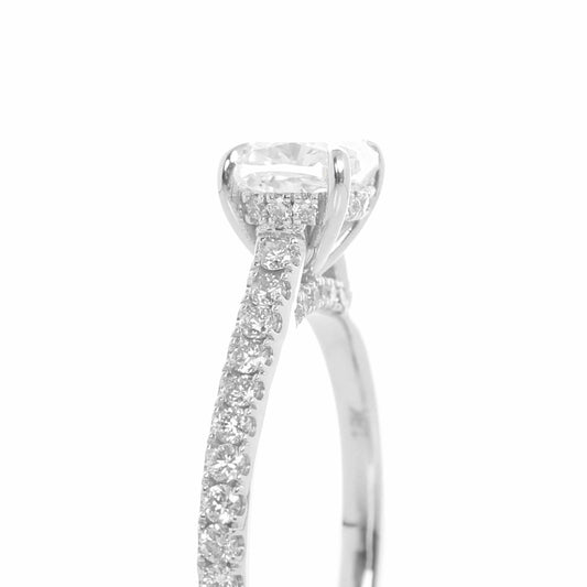 Linnaeus Square Cushion 1-carat White Gold