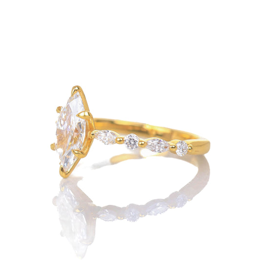 Oriole Marquise 1-carat Yellow Gold