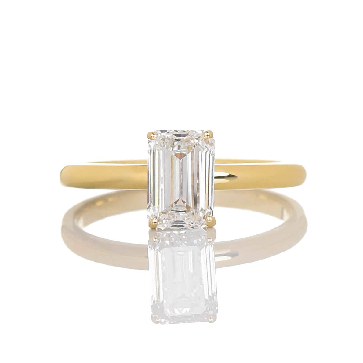 Strigifor Emerald 1-carat Yellow Gold