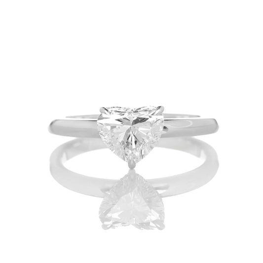 Strigifor Heart 1-carat White Gold