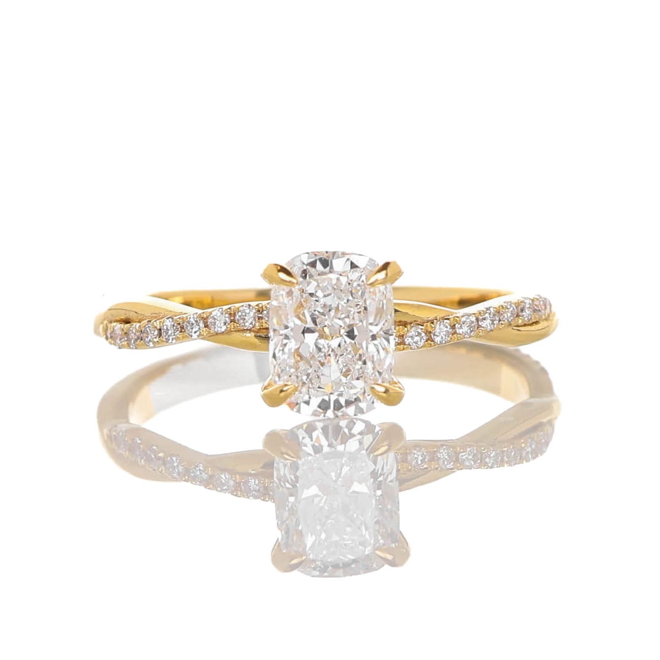 Wyvern Elongated Cushion 1-carat Yellow Gold